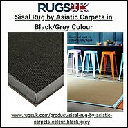 Sisal Rug by Asiatic Carpets in Black/Grey Colour
