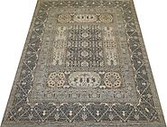 Buy 8x10 Traditional Rugs Grey Fine Hand Knotted Wool Area Rug MR024098 | Monarch Rugs