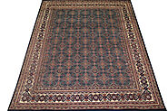 Buy 6x9 Traditional Rugs Dk. Blue / Ivory Fine Hand Knotted Wool Area Rug - MR0978 | Monarch Rugs