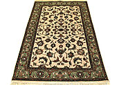 4x6 Traditional Rugs Ivory / Green Fine Hand Knotted Wool Area Rug MR0043 | Monarch Rugs