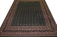 Buy 9x12 Traditional Rugs Green / Dk. Blue Fine Hand Knotted Wool Area Rug - MR0216 | Monarch Rugs