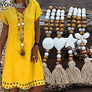 US $2.98 |Yumfeel New Bohemian Necklace Handmade Stones Tassels Wood Beads Necklace Long Women Jewelry Gifts|Pendant ...
