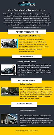 Hire Affordable Executive car Services in Melbourne