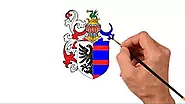 I will create hand made kingly coat of arms heraldic family crest