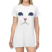 Cat woman. All Over Print T-Shirt Dress - abdou
