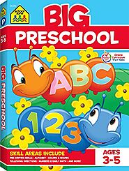 School Zone - Big Preschool Workbook - Ages 4 and Up, Colors, Shapes, Numbers 1-10, Alphabet, Pre-Writing, Pre-Readin...