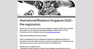 International Mediation Singapore 2020 - Pre-registration