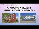 Choosing a Quality Rental Property Manager