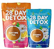 Skinny Boost 28 Day Detox Kit- Best Weight Loss Slimming Detox Tea 1 Daytime Tea (28 Bags) 1 Evening Tea (14 Bags) De...