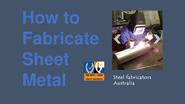 How to fabricate sheet metal
