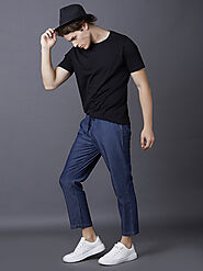 Ankle Length Dark Wash Jeans - MarcaDisati