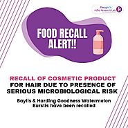 Recall of cosmetic product for hair due to the presence of serious microbiological risk - Food Research Lab