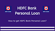Build your credit with HDFC Bank Personal loan