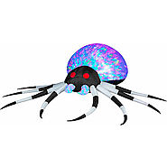 Gemmy Halloween Airblown Inflatable Wide Kaleidoscope Lightshow Spider