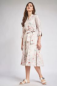 Buy designer off white dress online for ₹ 3,299 with AND