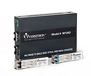 Multimode to Singlemode Fiber Optic Media Converter by Versitron Inc.