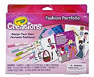 Arts and Crafts for Girls Fashion Toy - Crayola Design Fashion Toys Craft Kit Portfolio (Pack of 2) - Age 6 and up
