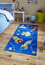 Hong Kong Kids Rug by Think Rugs in 6149 Blue Colour
