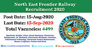 North East Frontier Railway Recruitment 2020