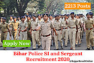 Bihar Police SI Sub Inspector and Sergeant Online Form 2020