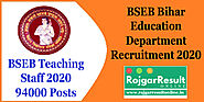 BSEB Bihar Education Department Recruitment 2020 | 94K Vacancies