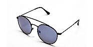 Blue Tint Aviator Sunglasses Round | Specscart®