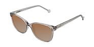 HEATON-S-2 - Crystal Grey Frame Sunglasses with Dark Brown Tint