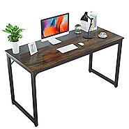 Foxemart 55 Inch Computer Desk Modern Office Table, Sturdy 55” PC Laptop Writing Gaming Study Desk for Home Office Wo...