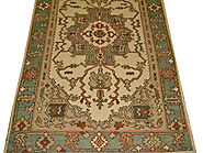 Buy 3x5 Flat Weave Rugs Ivory / Green Fine Hand Knotted Wool Area Rug - MR8214 | Monarch Rugs