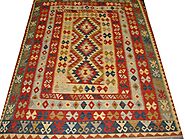 Buy 5x7/8 Flat Weave Rugs Multi Fine Hand Knotted Wool Area Rug MR13330 | Monarch Rugs