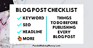 Blog Post Checklist (Keyword Research, SEO, Headline) | Things To Do Before Publishing Every Blog Post