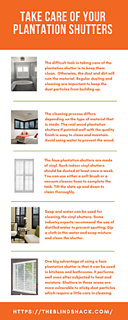 Take Care of your Plantation Shutters