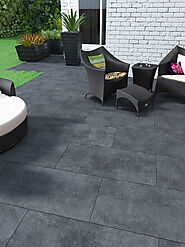 Black Outdoor Porcelain Paving - Royale Stones