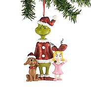 Department 56 Grinch Cindy/Max Ornament, 4.25-Inch