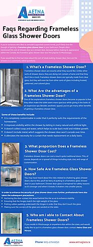 Faqs Regarding Frameless Glass Shower Doors