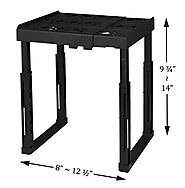 Tools for School Locker Shelf with Adjustable Width 8" - 12 1/2" and Height 9 3/4" - 14". Stackable and Heavy Duty. I...