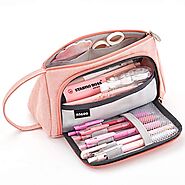 EASTHILL Large Capacity Pencil Case Multi-slot Pen Bag Pouch Holder For Middle High School Office College Girl Adult ...