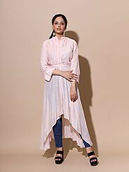 Designer Cotton Silk Pink Kurta