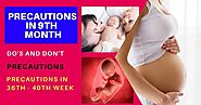 Precautions during 9th Month of Pregnancy|Do’s and Dont’s|Diet|Exercise -