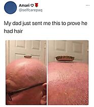 my dad just sent me this to prove he had hair funny memes
