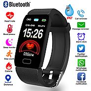 US $11.37 50% OFF|1.14 Smart Band Weather Display Blood Pressure Heart Rate Monitor Fitness Tracker Smart Watch Brace...