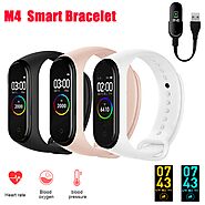US $3.85 15% OFF|M4 Smart Band Fitness Trcker Sport Bracelet Pedometer Heart Rate Blood Pressure Bluetooth Health Wir...