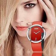 US $19.92 60% OFF|DOM Watch Women luxury Fashion Casual 30 m waterproof quartz watches genuine leather strap sport La...
