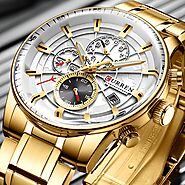 US $23.99 47% OFF|Watch Men Top Luxury Brand CURREN Gold Sport Waterproof Quartz Watches Mens Chronograph Date Male C...