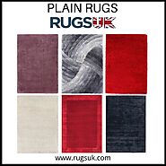 Plain Rugs in Wool, Wool Blend, and Synthetic Piles