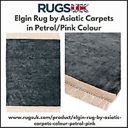 Elgin Rug by Asiatic Carpets in Petrol/Pink Colour