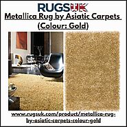 Metallica Rug by Asiatic Carpets in Gold Colour