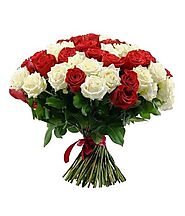 101 Red and White Roses