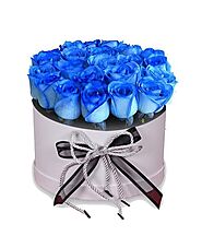 25 Blue Rose Box