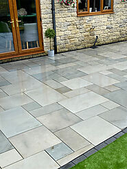 Grey Sawn Sandstone Paving - Royale Stones